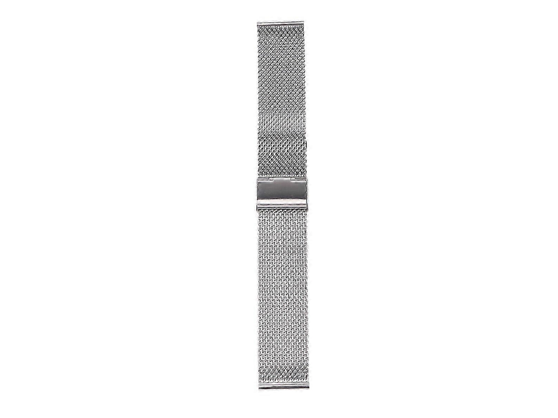 Pulseira De Relógio De Aço Inoxidável Shark Mesh De 22 Mm Com Fecho Dobrável Olysi Shop (padrão Curto Prateado)
