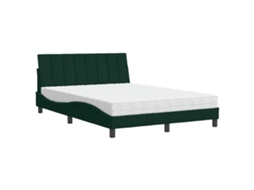 Cama Vidaxl Verde Veludo (218 X 125 X 74.5 Cm)