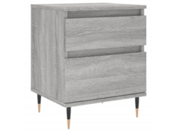 Bedside Cabinet, Bedside Cabinets Vidaxl Cinzeto Madeira Processada (n/a)