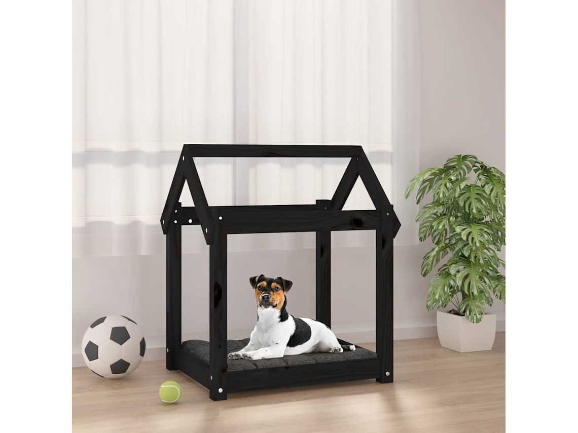 Vidaxl Cama 61x50x70 Cm Madeira De Pinho Preto