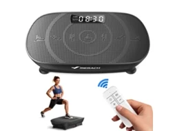Plataforma vibratória Merach, 10 velocidades, LED, controle remoto, condicionamento físico por vibração, perda de peso, musculação, preta, máx. 150 kg
