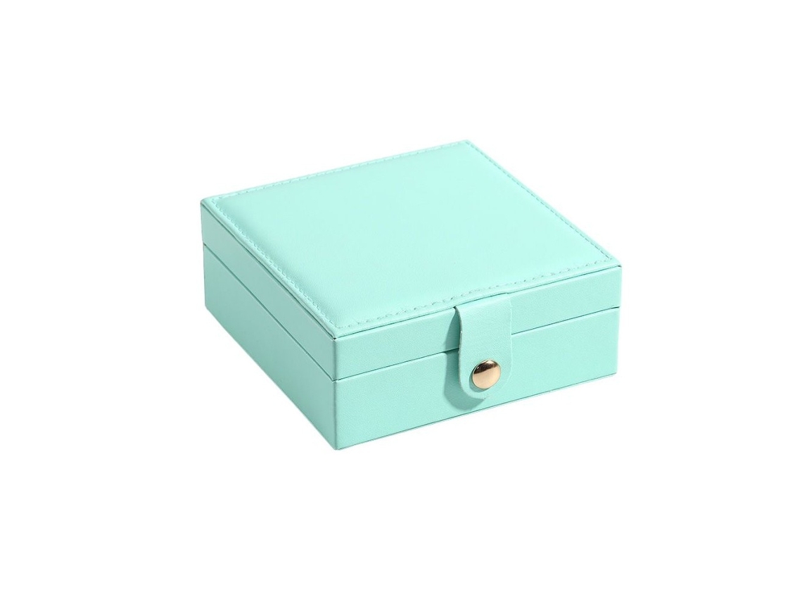 Caixa De Joias 12 X 12 X 5 Cm Verde