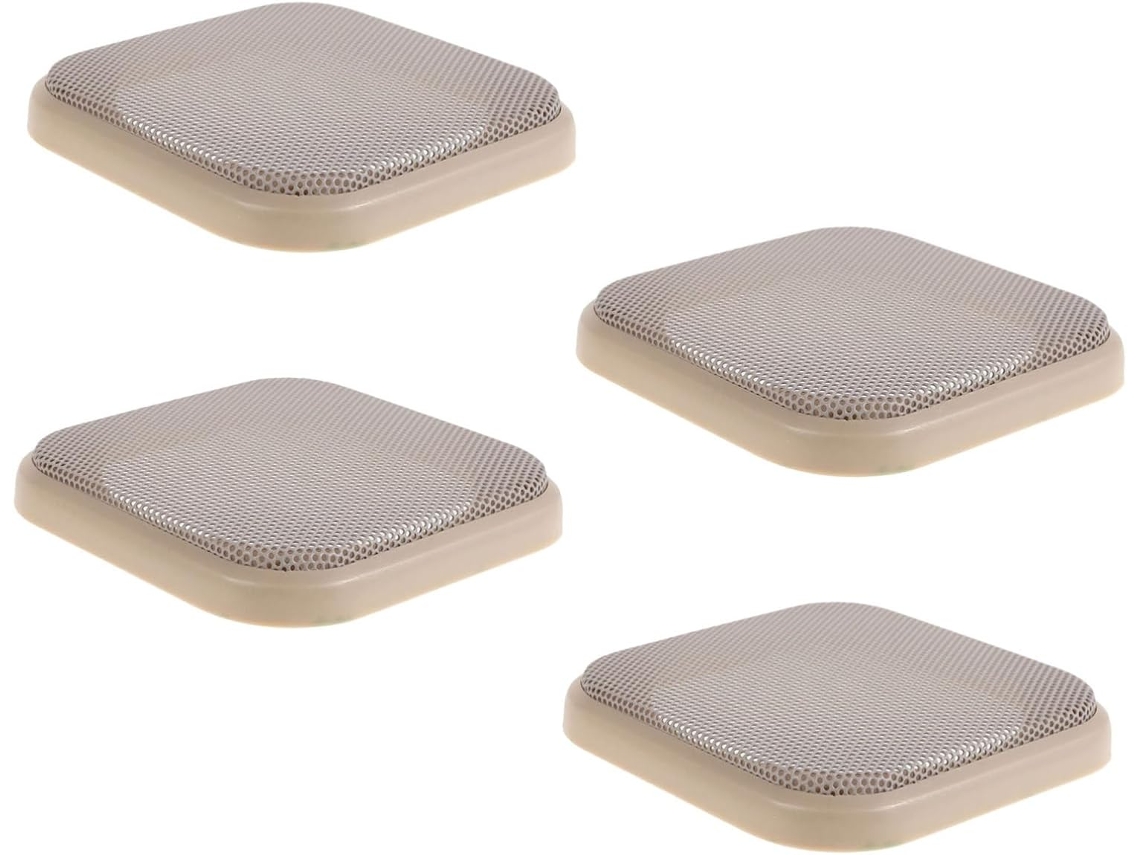 Grade De Proteção Quadrada Para Alto-falantes De Carro, Conjunto De 4 Peças, Bege.