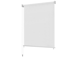 Vidaxl Estore De Rolo Para Exterior 125 (l) X 230 (a) Cm Branco