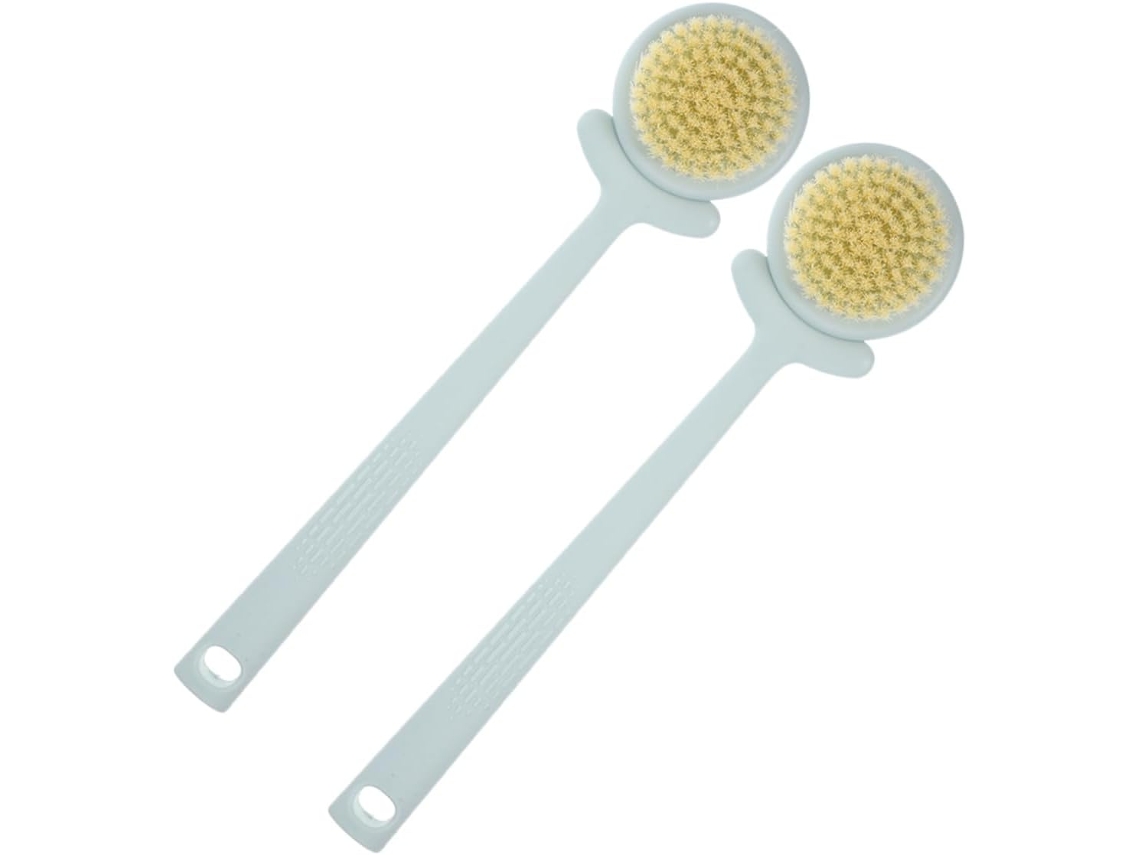 Conjunto De 2 Escovas Banho Homoyoyo Com Cabo Longo E Cerdas Macias Para Costas Corpo, Para Homens E Mulheres