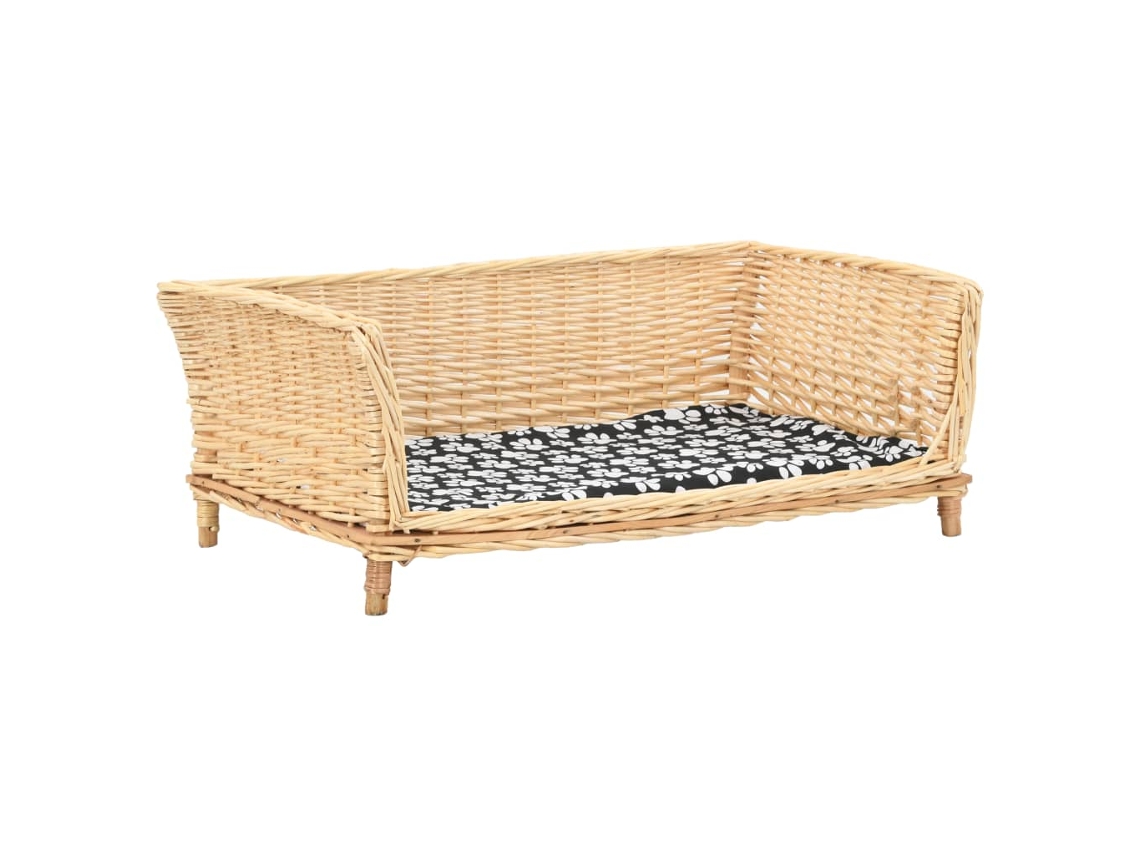 Vidaxl Cesto Com Almofadão 90x54x35 Cm Salgueiro Genuíno