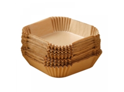 Conjunto De 50 Forros Descartáveis De Papel Manteiga Para Fritadeira A Ar, 16 Cm, Antiaderente, Resistente A Óleo