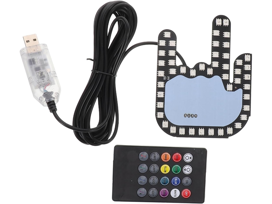 Luz De Dedo Para Carro Gleavi Com Controle Remoto, Acessório Veicular Em Pvc Sólido, Maior Segurança Ao Dirigir, Luz