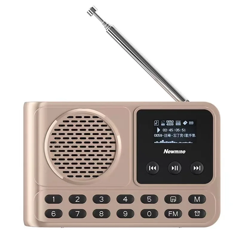Mini Rádio FM Alto Falante Bluetooth Sem Fio com Tela LCD, Mãos Livres e MP3 MDUG