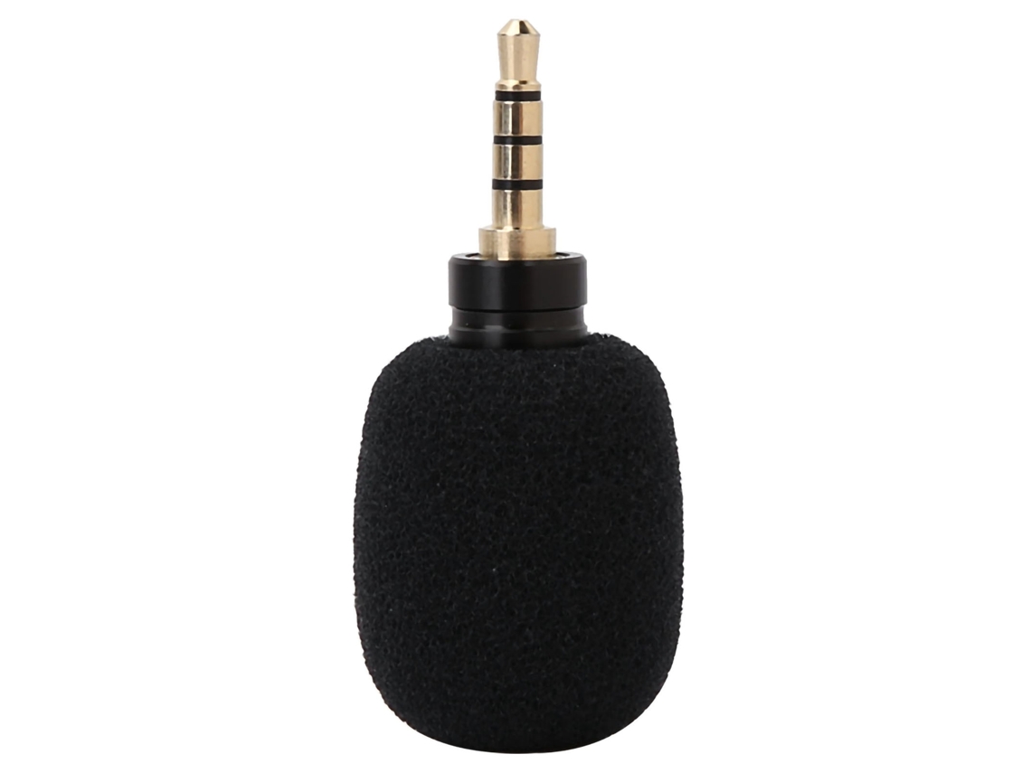 Micrófono Mini Portátil Com Conector Jack 3.5mm De Quatro Polos Para Telefones Inteligentes Móveis
