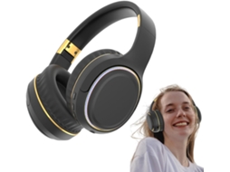 Fones De Ouvido Circum Aurais, Fones De Ouvido Estéreo Portáteis Com Luzes