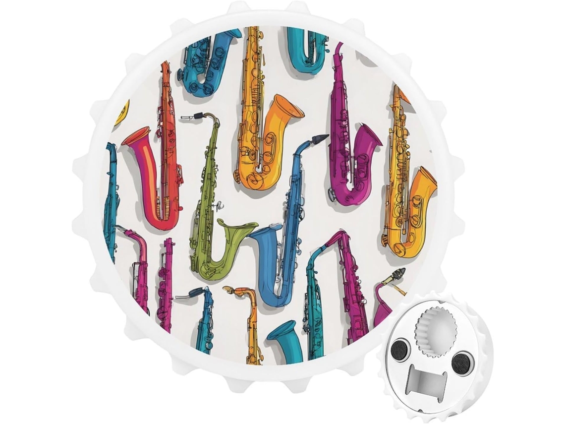 Ímã De Saxofone Em Aço Inoxidável, Branco, 30