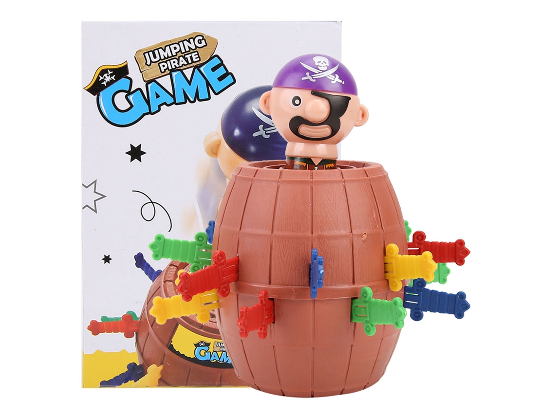 Mali jogo de Barril de Pirata Saltitante Divertido Brinquedo de Mesa para Adultos e Crianças na Festa