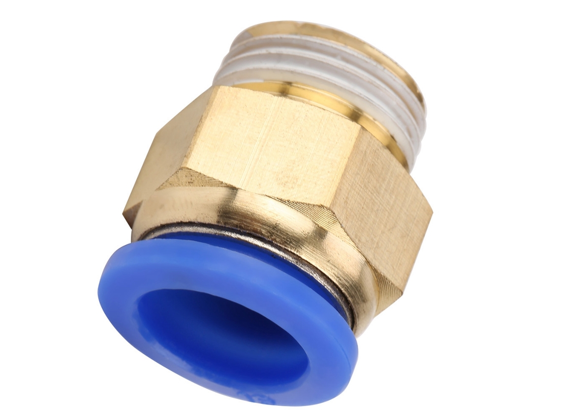 Conector Pneumático Rápido Laxiscreed De 16mm Para Tráquea, Tipo Push-in Com Rosca Externa