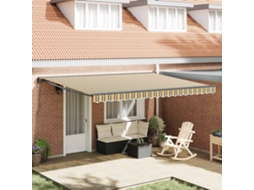Vidaxl Estrutura De Toldo Verde E Amarelo 450 × 300 Cm