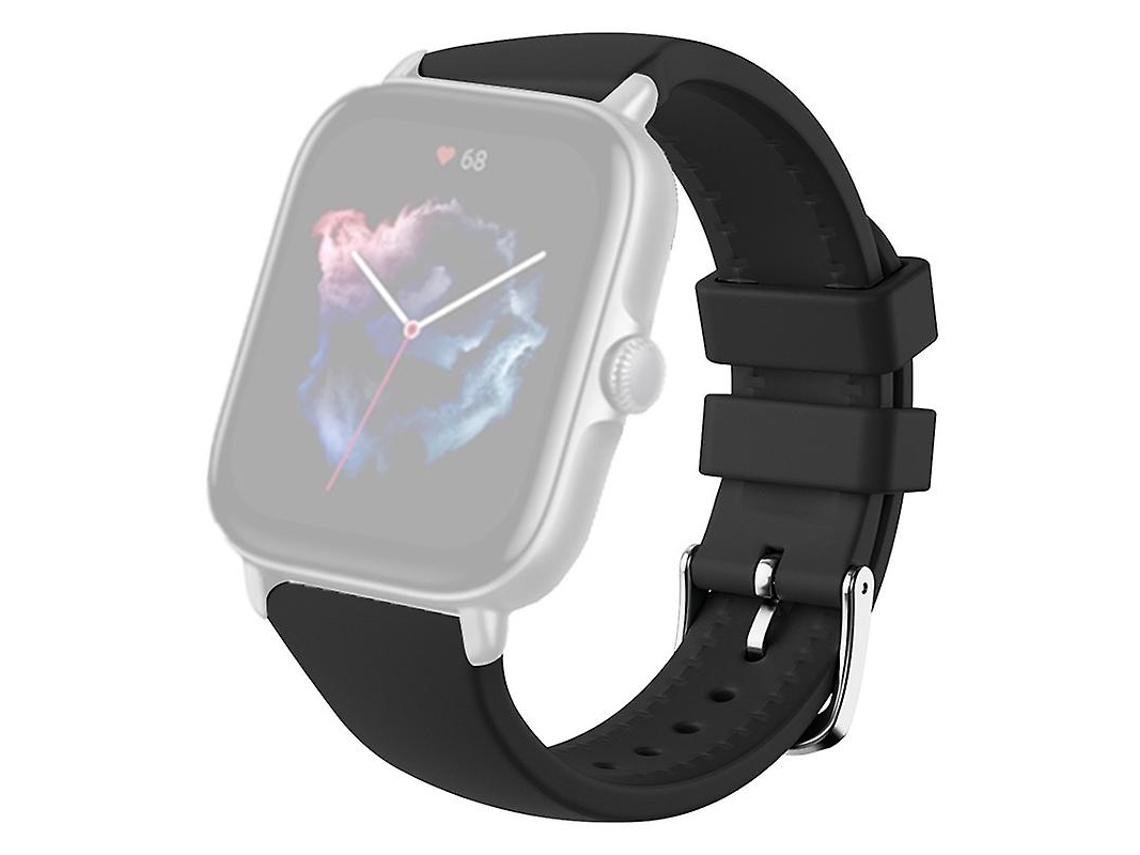 Pulseira de silicone de 20 mm para relógio inteligente Huami Amazfit GTS 4/3/2/mini/bip com fivela em U para bicicleta elétrica