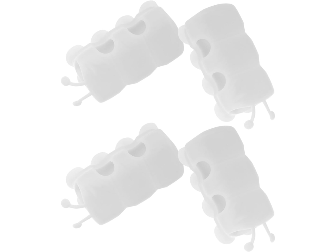 Suporte Para Chuveiro Favomoto Em Silicone Branco, Conjunto De 4 Peças Com Ventosa, Para Banheiro Encaixe Universal E