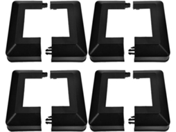 Conjunto De 4 Tampas Quadradas Bipartidas Para Postes, Em Plástico Resistente Às Intempéries, Com Design De Parafuso