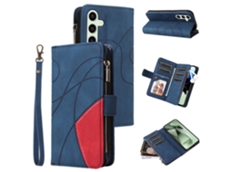 Capa Carteira Ks Para Samsung Galaxy S24 Fe - Azul