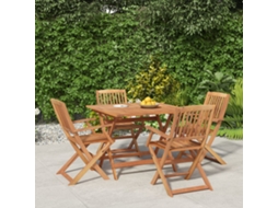 Jogo De Jantar P/ Jardim 5 Peças Madeira De Acácia Maciça Dkd Home Decor
