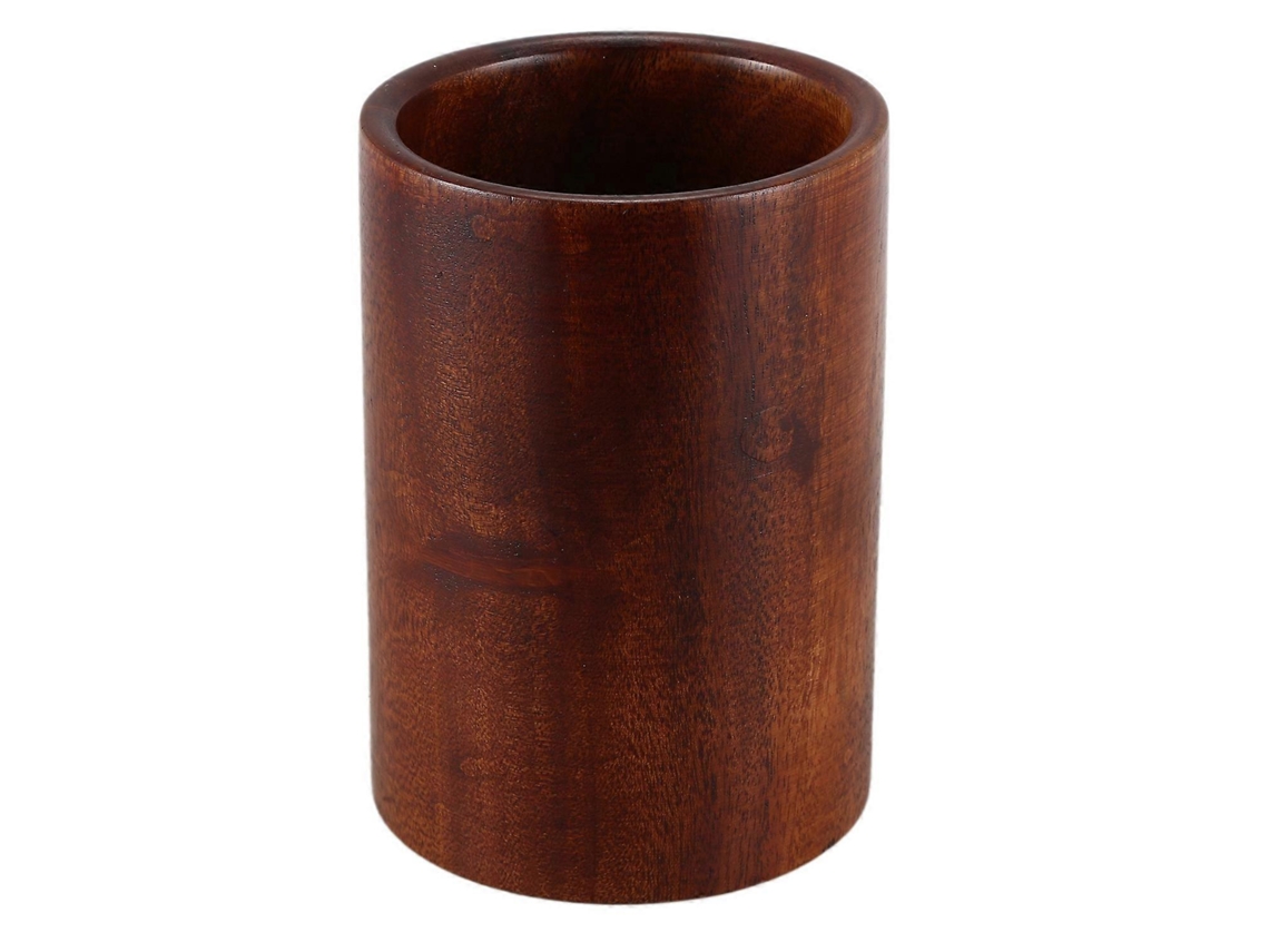 Porta-utensílios De Madeira Para Colheres E Espátulas, 8,6 X 8,6 X 12,7 Cm (3,4 X 3,4 X 5 Polegadas).