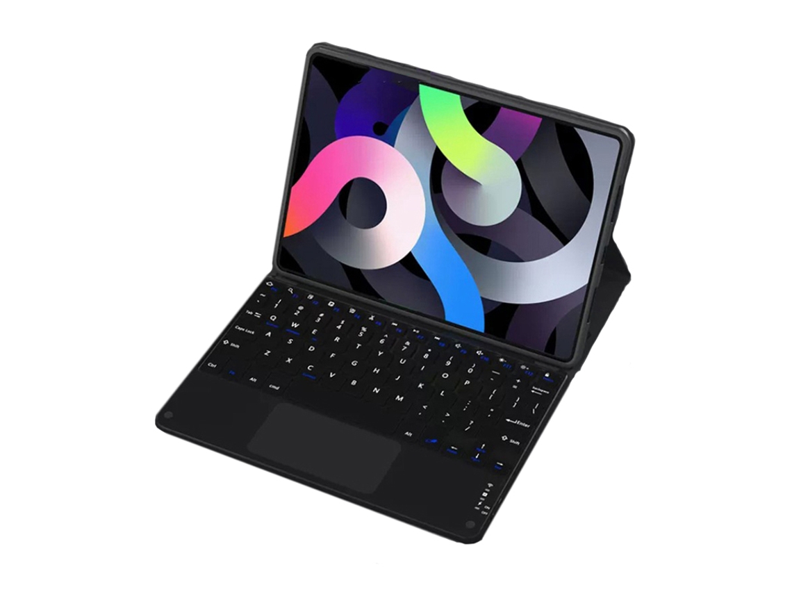 Capa Com Teclado Bluetooth, Compatível Com Ipad 10.2/10.5/air 3 10.5, Preto
