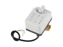 Válvula de esfera motorizada de latão para ar condicionado (3 fios, 2 vias)