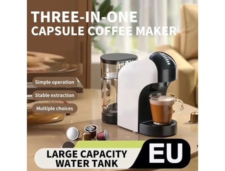 Máquina de Café Máquina de Café em Cápsulas 1400 W-20 Barras Adequada para Cápsulas Dolce-Gusto Nespresso Café em Pó MIOLOE