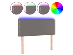 Cabeceira de Cama com Led Couro Artificial 144x5x78/88 cm Branco MAISON EXCLUSIVE