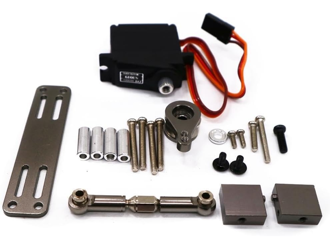 Suporte Para Servo De Direção Rcgofollow D90 Mn 99mn 91-45, Liga De Alumínio Alta Resistência Para Uso Off Road, 6 Peças