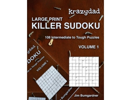 Livro Krazydad Large Print Killer Sudoku Volume 1 108 Intermediate to Tough Puzzles de Jim Bumgardner (Inglês)