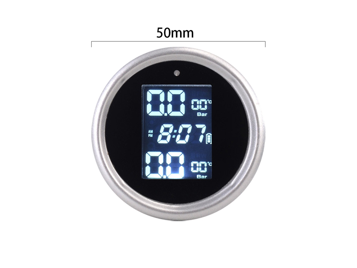 Monitor De Pressão De Pneu Moto Universal À Prova D'água Solar