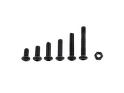 250 Parafusos Sextavados De Aço Liga Preto M3 Com Kit Porcas