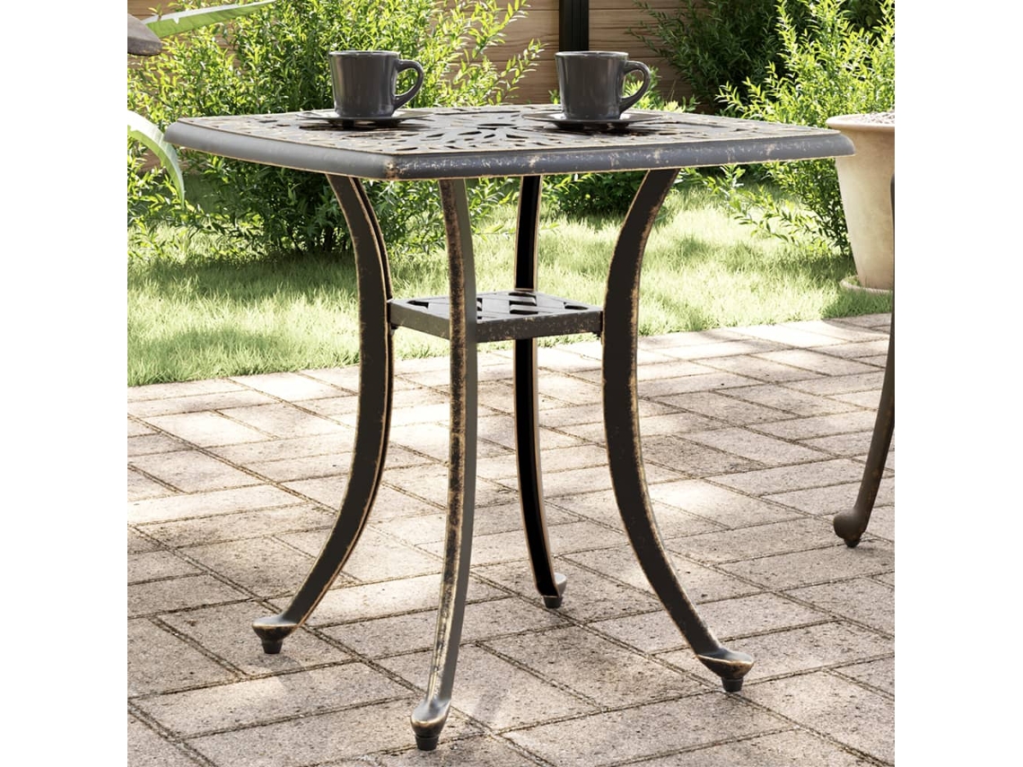 Vidaxl Mesa De Jardim 53x53x53 Cm Alumínio Fundido Bronze