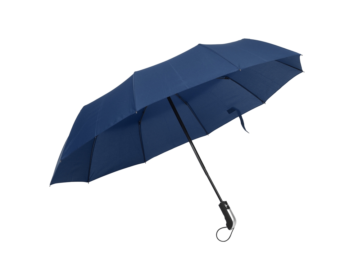 Paraguas Automático Compacto De Acero Negro Uv Resistente Para Viaje Y Negocios Azul Oscuro