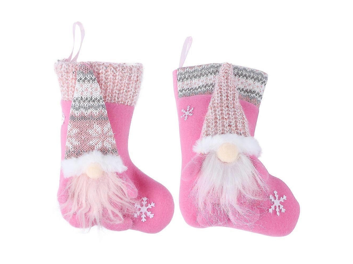 Conjunto De 2 Meias De Natal Decorativas Para Festas De Natal Em Famlia Com Porta Doces De Natal Hengjian