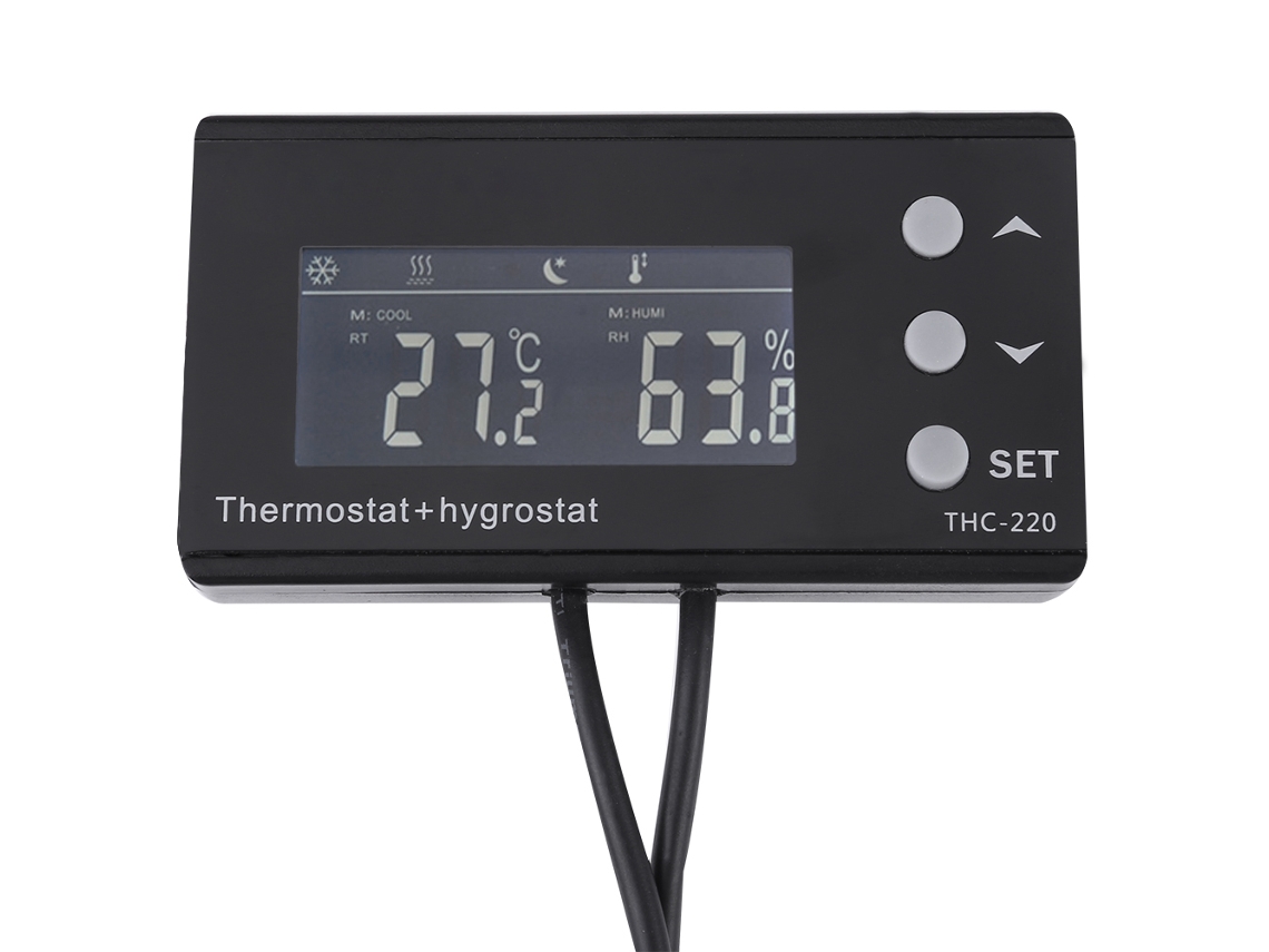 Laxiscreed Controlador Digital De Temperatura E Humidade Com Tomada E Interruptor Para Casa