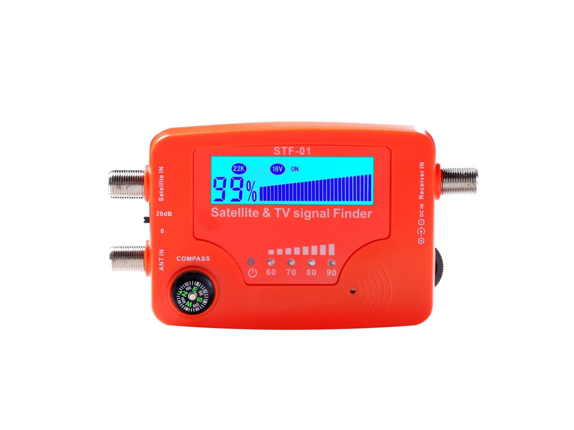 Instrumento De Busca Stf 01 2 Em 1detecção De Sinal De Satélite Tv Com Alarme Sonoro E Bússola Zeuxo