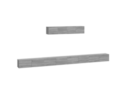 Conjunto de Tv de 6 Peças Madeira Processada Sonoma Cinza MAISON EXCLUSIVE
