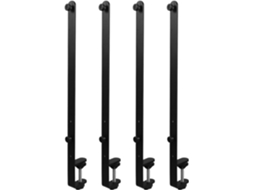 Hemobllo Conjunto De 4-grampos Mesa Ajustáveis Painel Perfurado, Ferro Preto, Instalação Rápida Sem Furos,