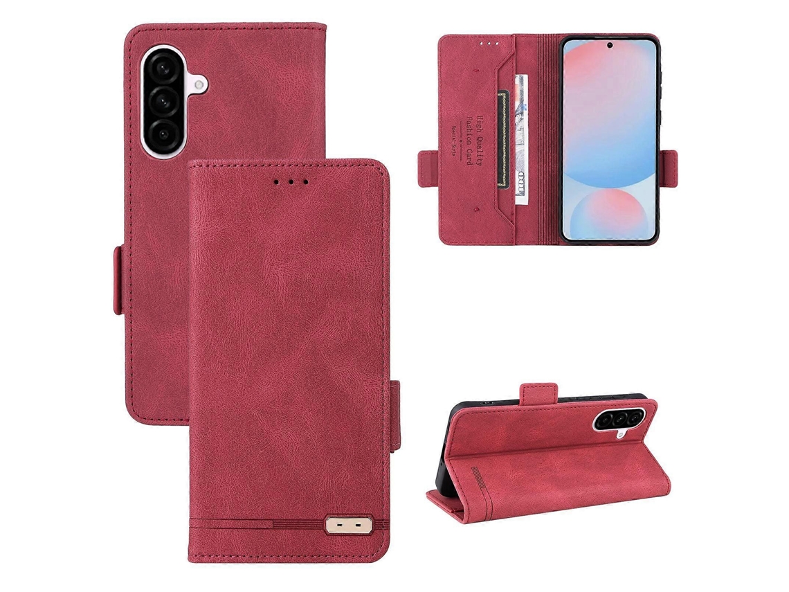 Capa De Couro Com Fecho Magnético Para Celular