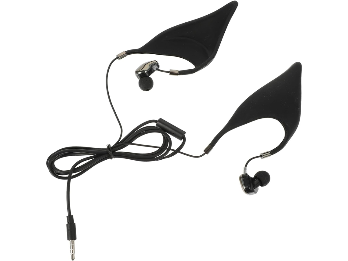 Fones De Com Fio E Design Orelha Elfo Na Cor Preta, Para Uso Som Alta