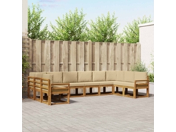 Vidaxl Conjunto De Sofás Para Exterior 10 Pcs Natural E Bege