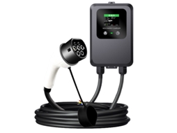 Carregador Ev Wallbox Portátil Veículos Elétricos Tipo 2 Szsmart Qc4 Ecrã Lcd Monofásica, Corrente Ajustável 8-32a, 7kw, Cabo Longo 5m