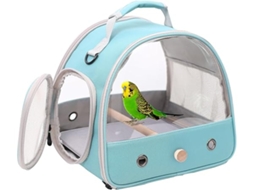 Gaiola Portátil para Aves de Pequeno Porte, com Almofada e Poleiro de Madeira, Adequado para Papagaios, Ergonômico, Uso Diário STELASPLEN
