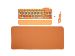 Teclado Mecânico LAXISCREED 2.4g Bt5.1 107 Teclas com Botão