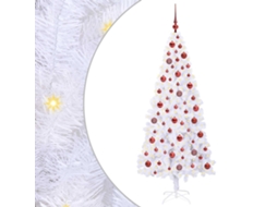 Conjunto 1 Árvore De Natal Vidaxl Branco Pvc (180 Cm)