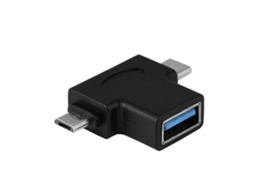 Laxiscreed Conversor 2-em-1 Otg Micro Usb/usb-c Para Usb 3.0 - Compatível Com Dispositivos Móveis