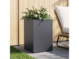 Vidaxl Vaso De Jardim Antracite 40 X 40 X 75 Cm Aço Laminado A Frio