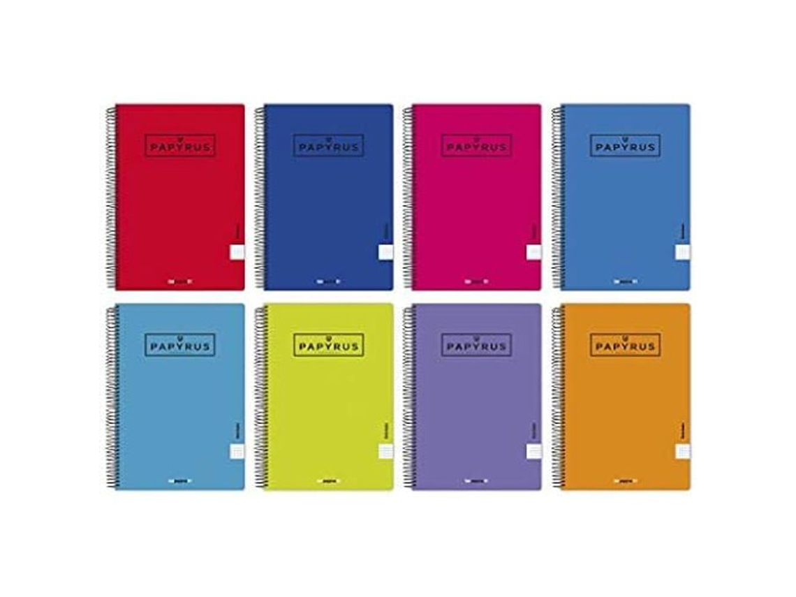 Cadernos Espiral, Unipaper, Papyrus 01, Uniclasic, Pacote com 10, 80 Folhas, 90 G Cores Sortidas BRILVIBERA